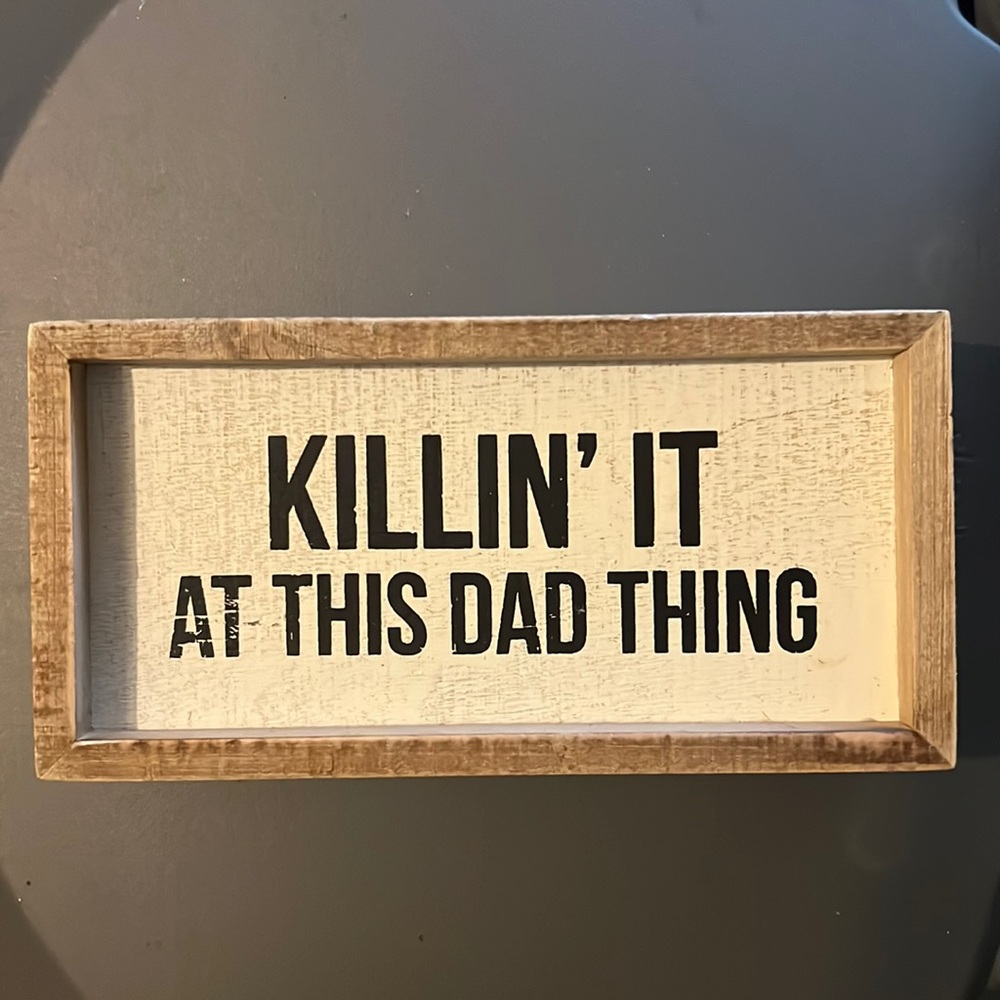 Dad signage - wooden box frame